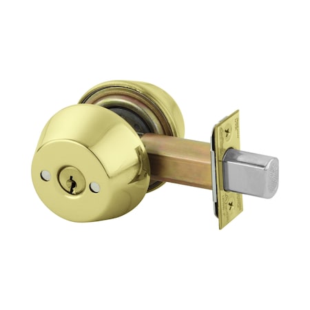 Corbin Russwin Grade 1, Double Cylinder, 605 Bright Brass, 2-3/4 Backset, Keyed Random DL3212-605